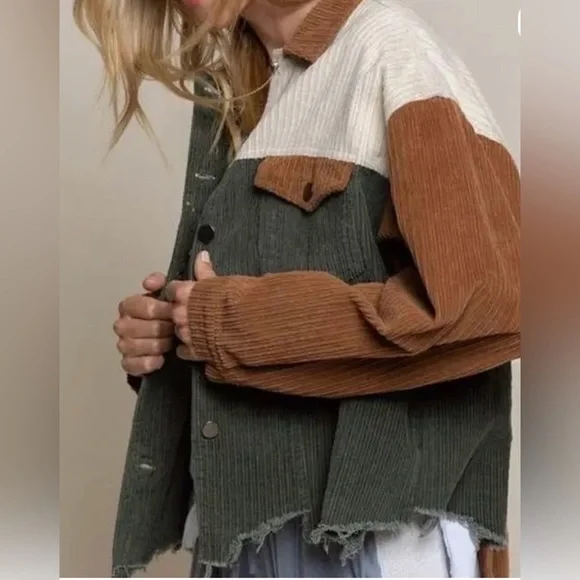 POL Multicolor Corduroy Jean Jacket - Picture 2 of 5